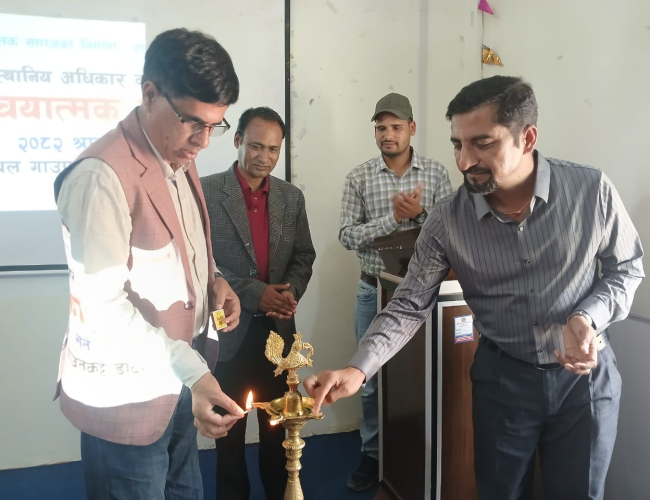स्थानिय अधिकार कार्यक्रम जोरायल गाउपालिकामा संचालन हुने